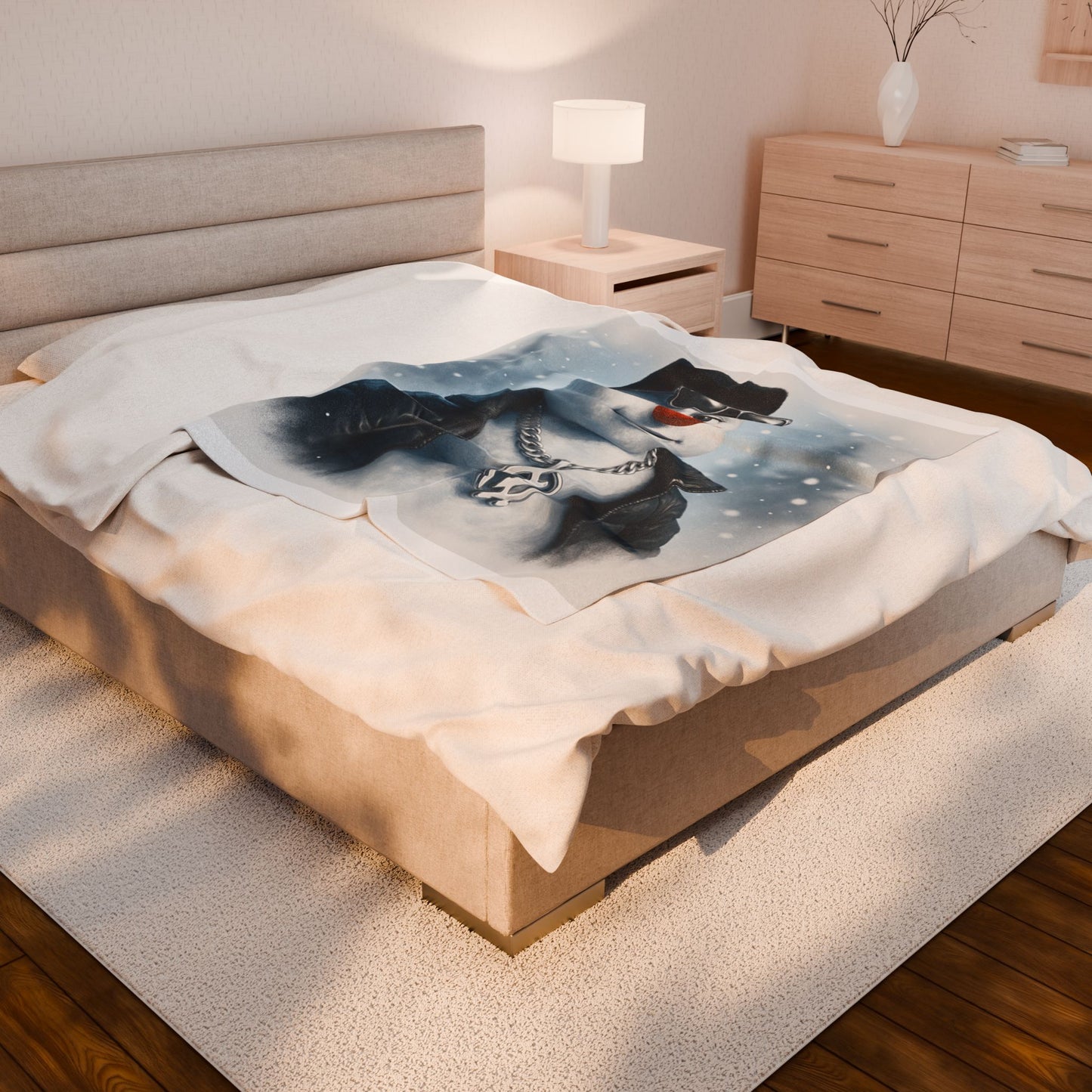 Cool Snowman Plush Blanket