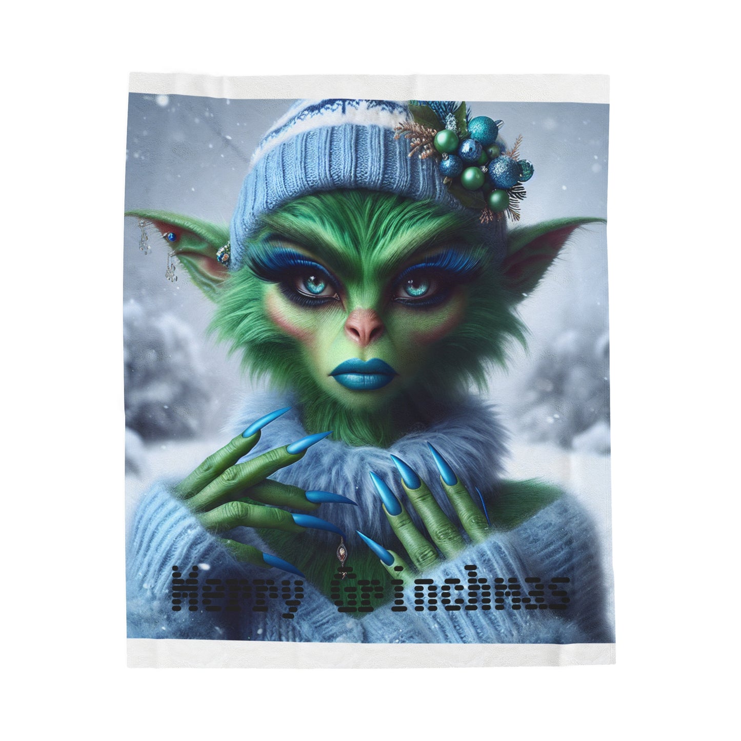 Merry & Bright Velveteen Plush Blanket - Cozy Holiday Decor