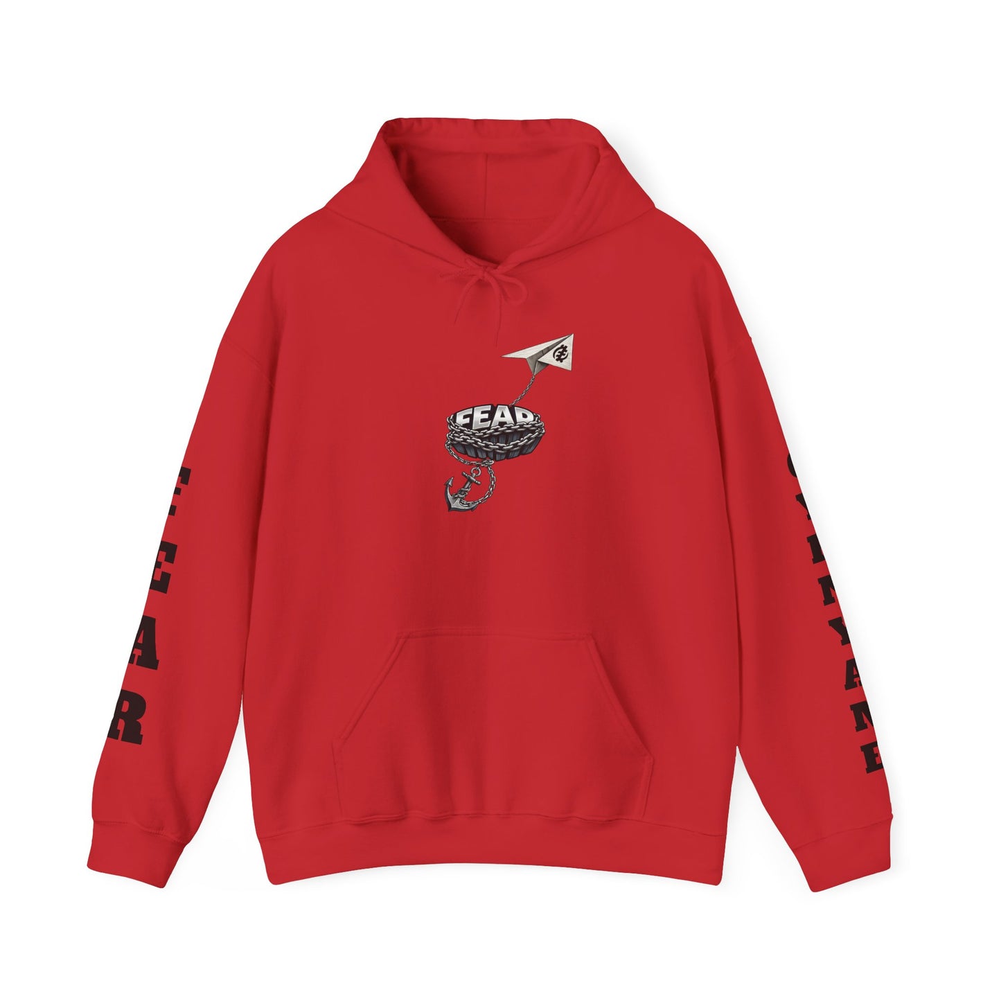 Fearless Snake & Paper Plane Hoodie — Minimal Retro Graphic Sweatshirt
