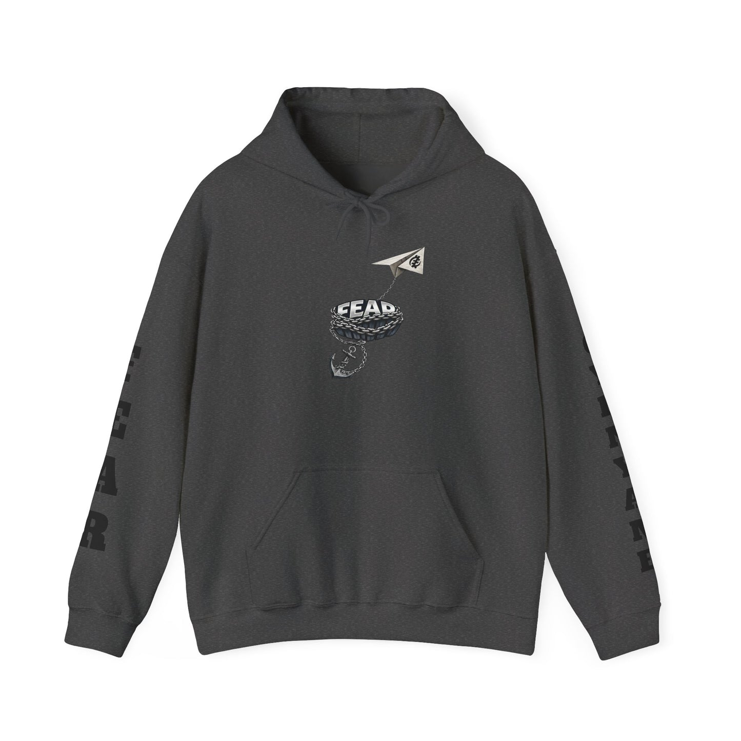 Fearless Snake & Paper Plane Hoodie — Minimal Retro Graphic Sweatshirt