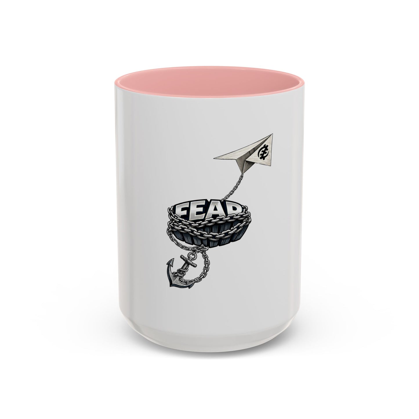 Anchor & Chain Coffee Mug — Nautical 'Fear' Design Accent Mug