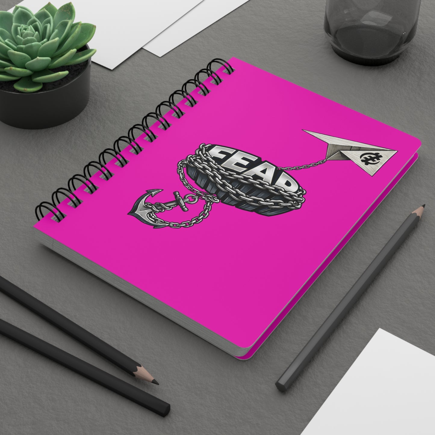 Fearless Spiral Journal — 'FEAR' Acrostic Motivational Notebook