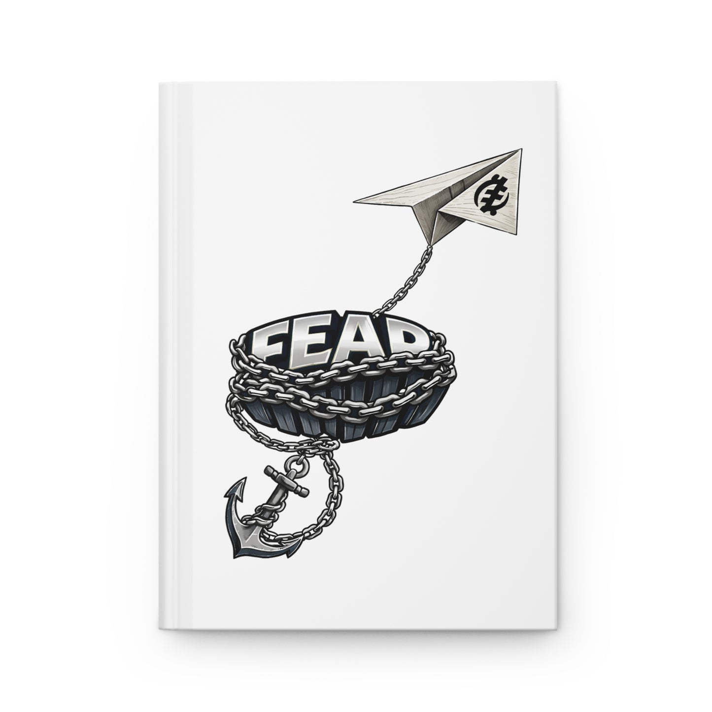 Fear Acronym Hardcover Journal — Motivational Notebook (Forget, Face, Everything, And, Rise)