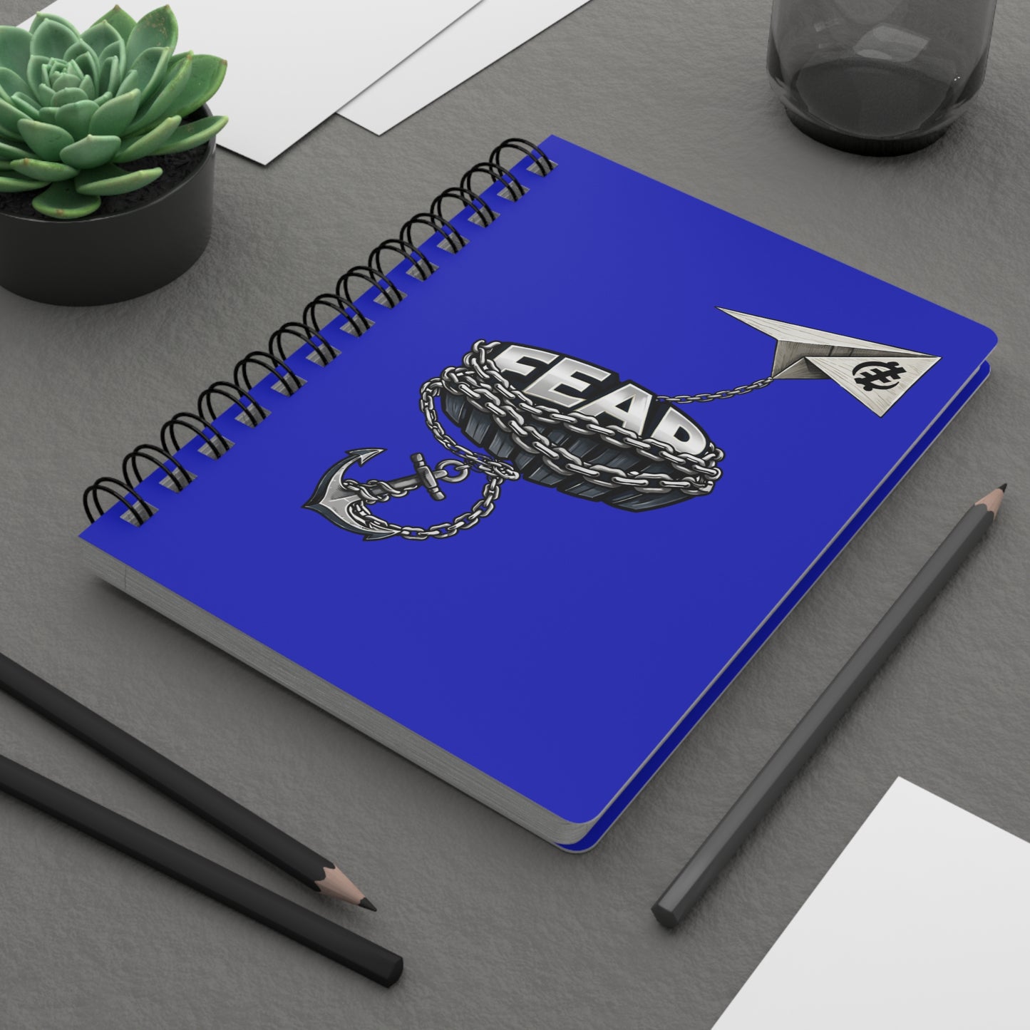Fearless Spiral Journal — 'FEAR' Acrostic Motivational Notebook