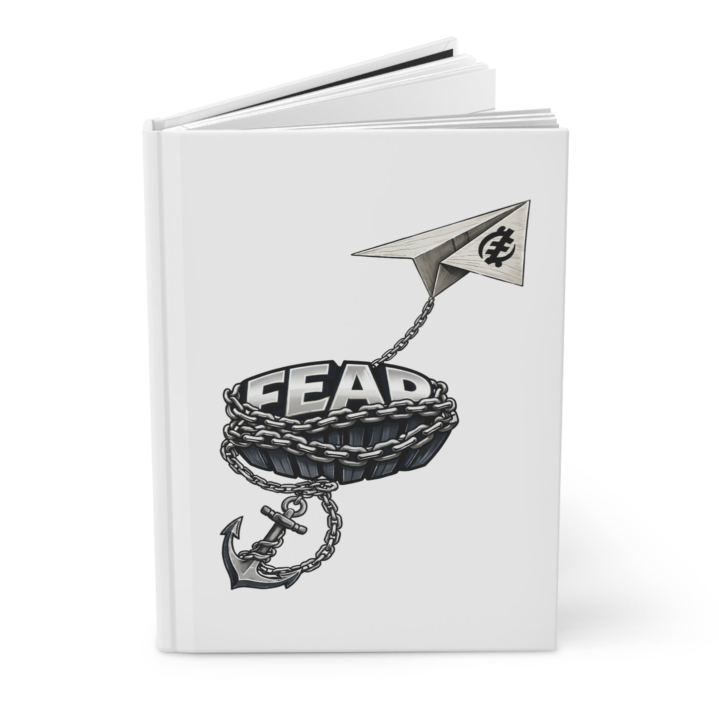 Fear Acronym Hardcover Journal — Motivational Notebook (Forget, Face, Everything, And, Rise)