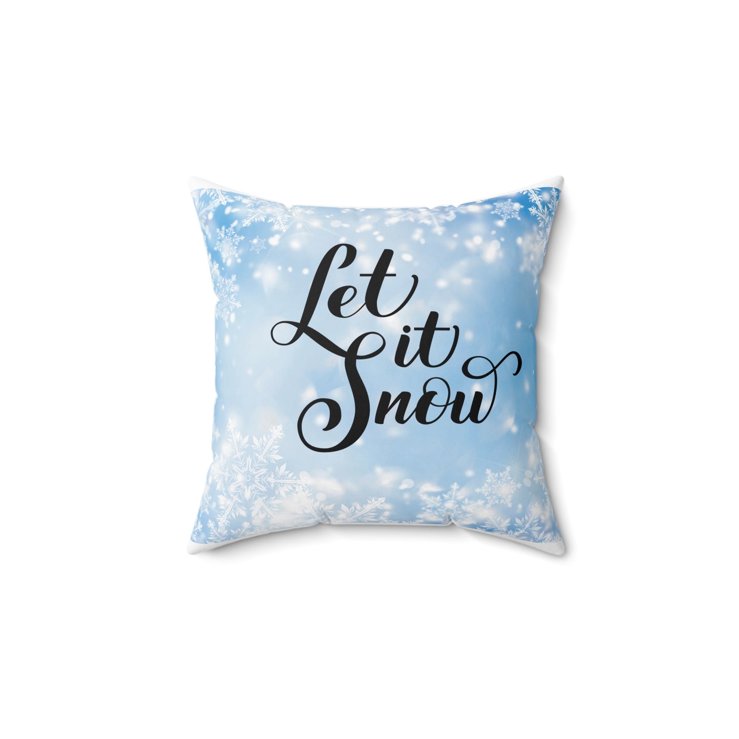 Winter-Themed Decorative Pillow - Let it Snow & Cozy Snow Lady Design