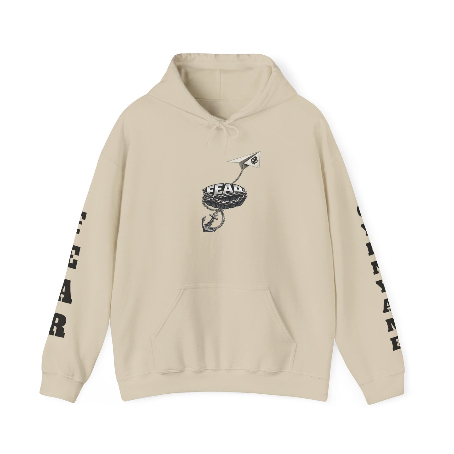Fearless Snake & Paper Plane Hoodie — Minimal Retro Graphic Sweatshirt