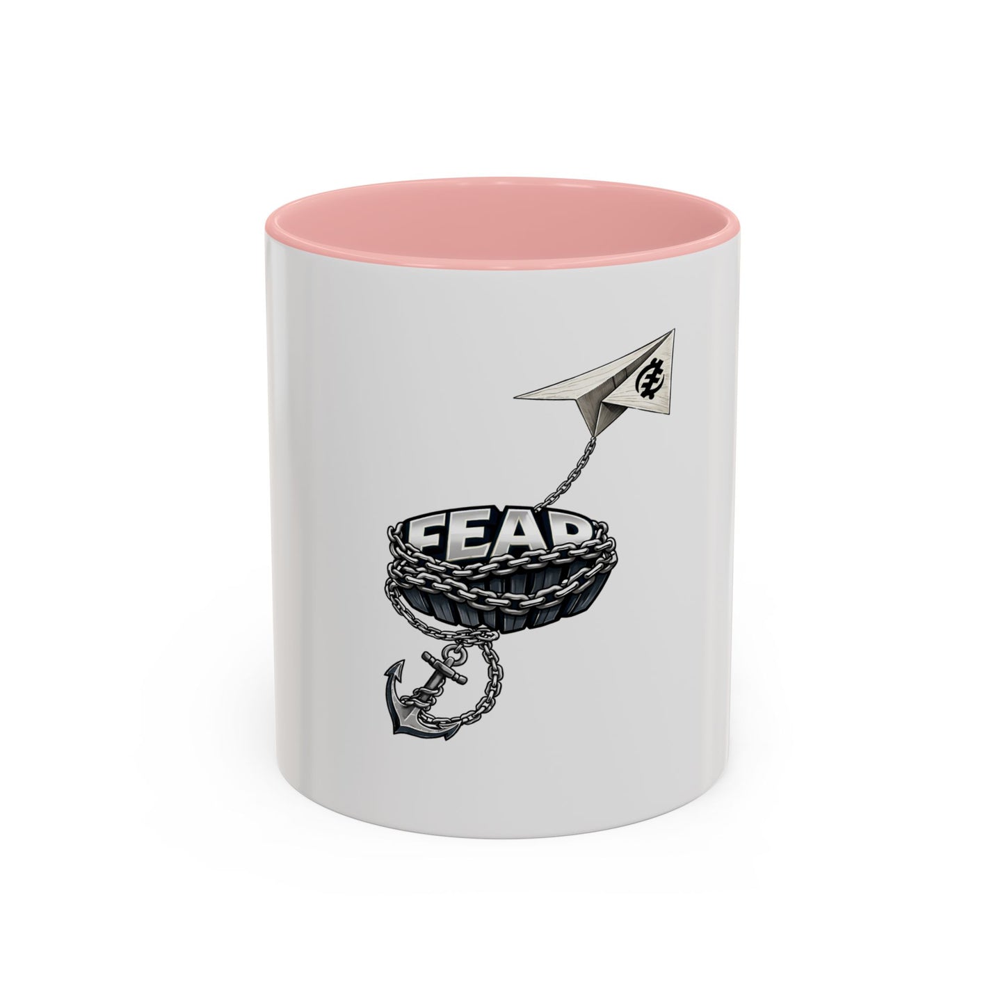 Anchor & Chain Coffee Mug — Nautical 'Fear' Design Accent Mug