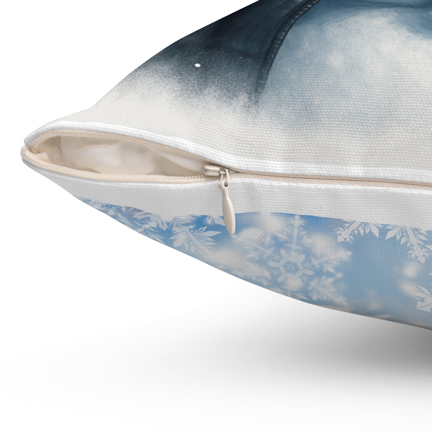 Winter Vibes Square Pillow - Let it Snow & Cool Snowman Design