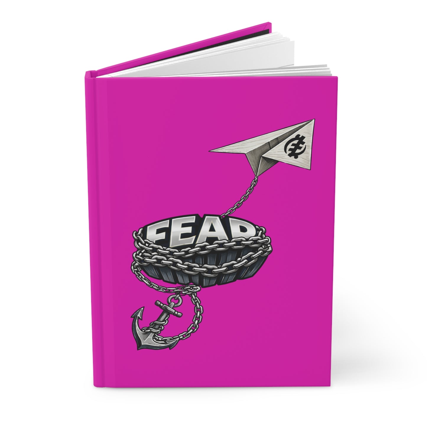 Fear Acronym Hardcover Journal — Motivational Notebook (Forget, Face, Everything, And, Rise)